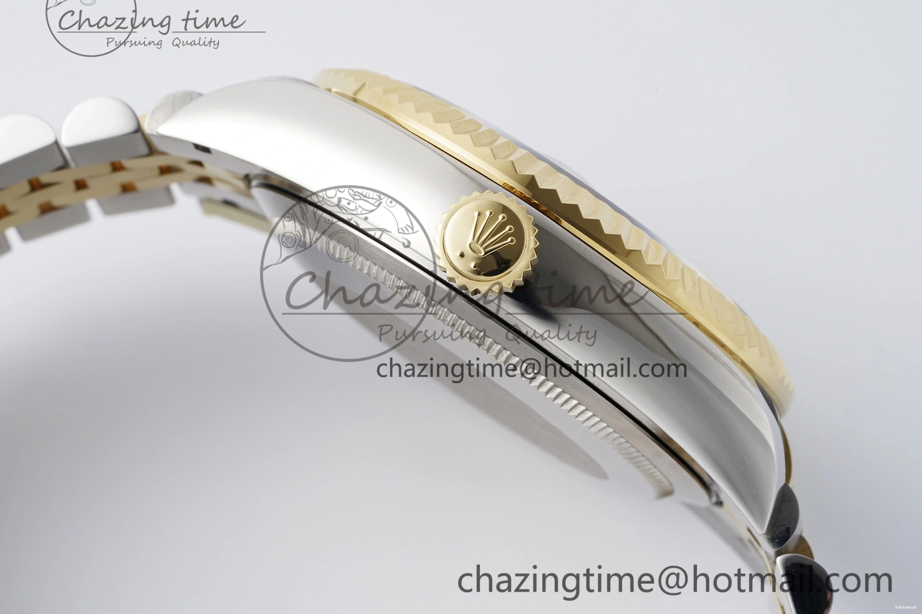 SS Jubilee on SS Best Noob Skydweller Dial White YG Edition A23J Bracelet YG 1230